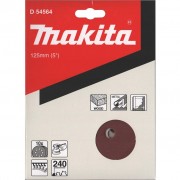 Makita D-54564 Диск шлифовальный 8 отверстий коричневый 125мм A240 10шт
